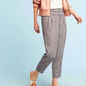 Anthropologie Hei Hei Striped Linen Casual Pants
